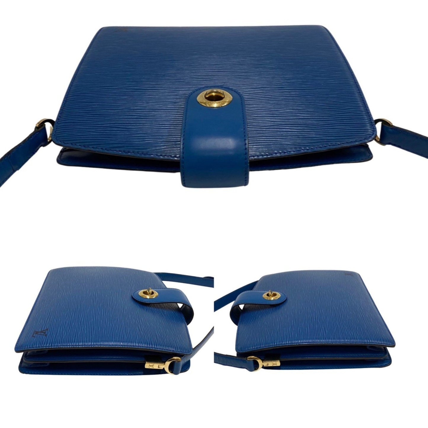 Louis Vuitton Women's Blue Leather Designer Handbag in Blue