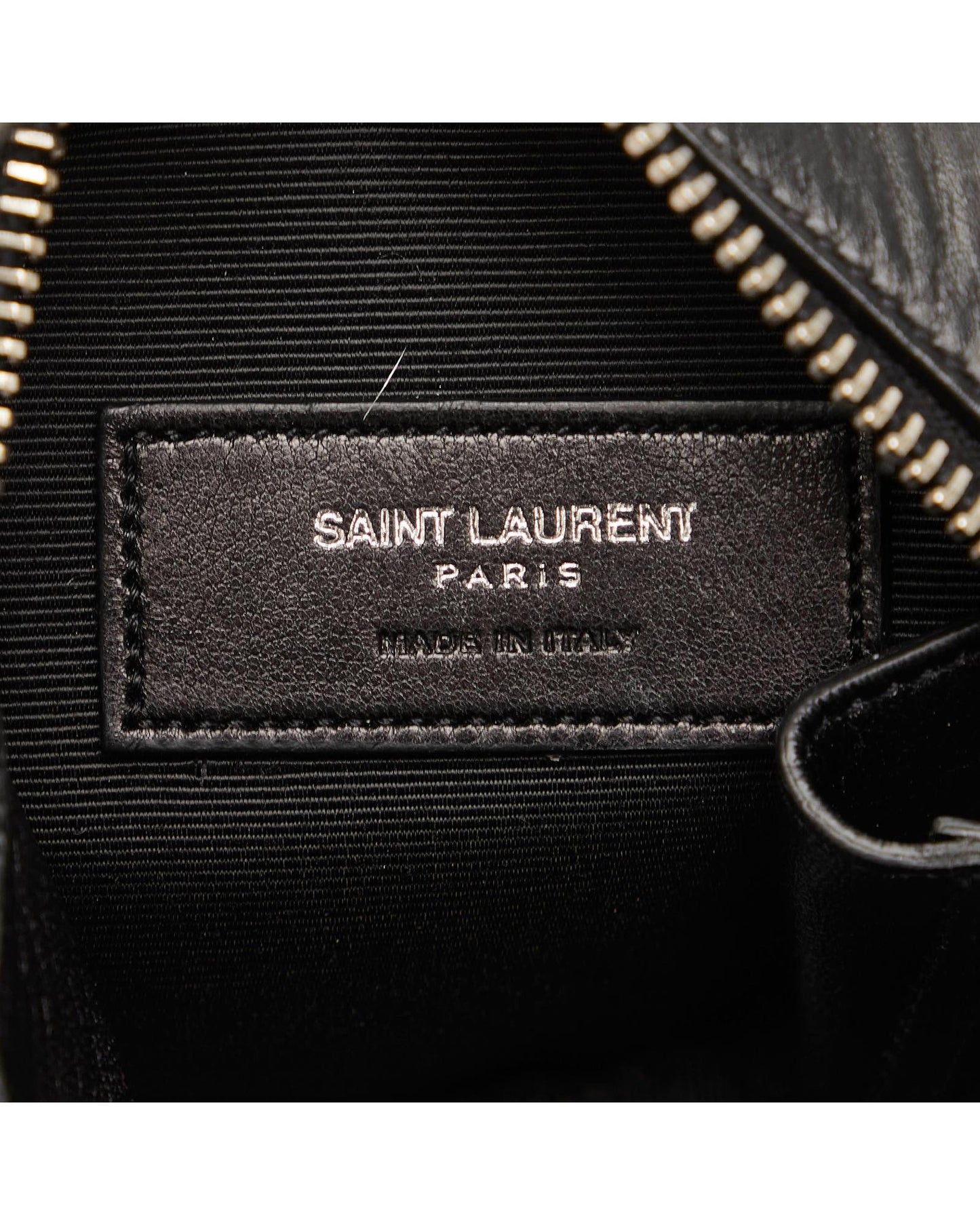 Saint Laurent Women's Round Pony Hair Crossbody Bag in Black