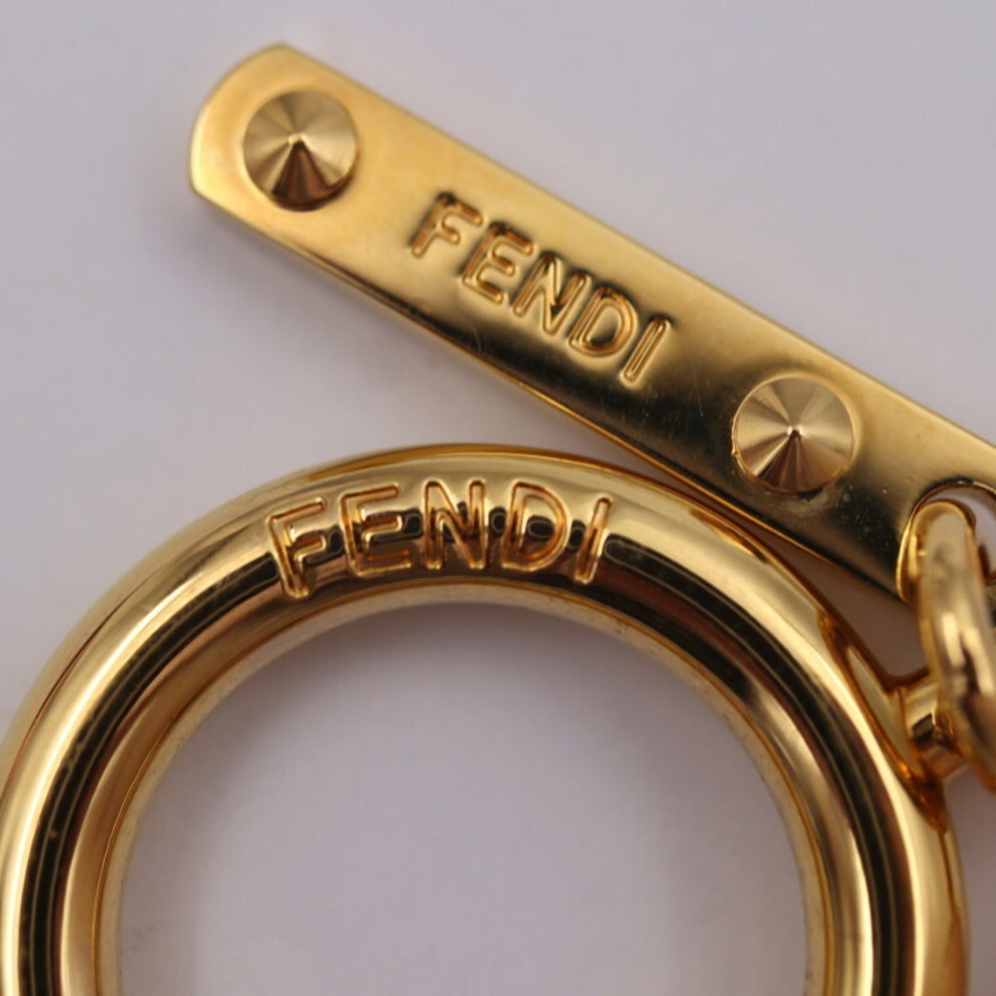 Fendi Women's Pink Fendi Faux Fur Key Ring in Pink