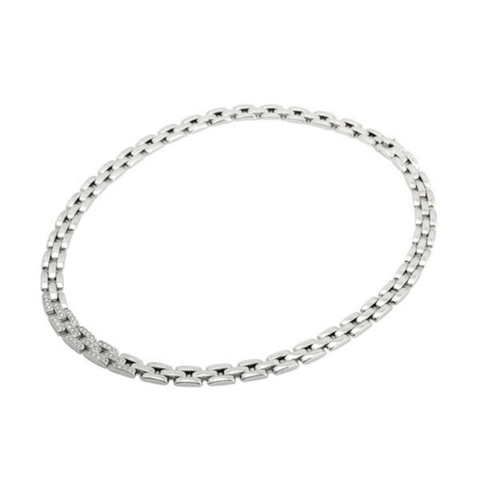 Cartier Women's Versatile 18K White Gold Maillon Panthere Necklace in Silver