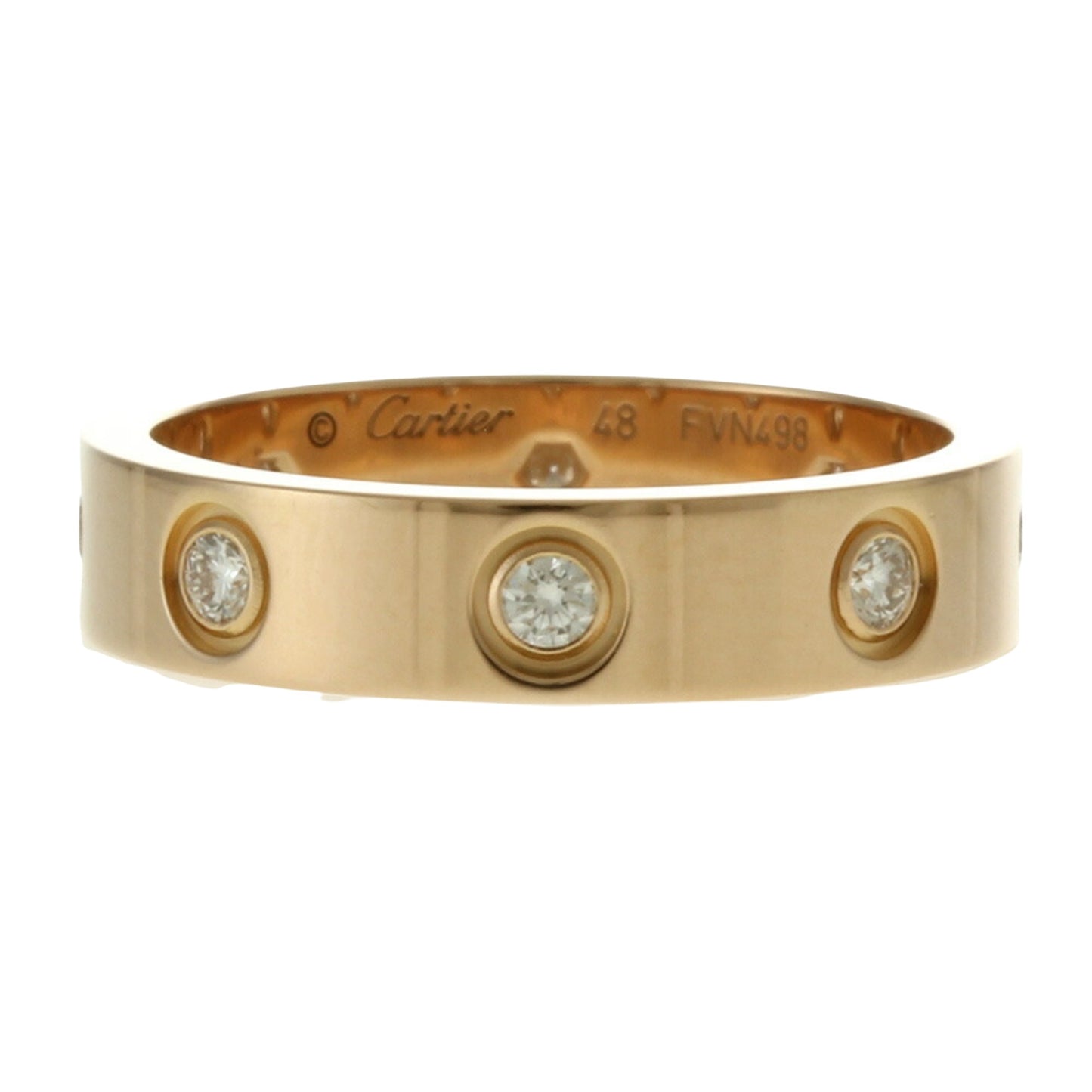 Cartier Women's Cartier Love 18K Rose Gold Diamond Ring in Gold