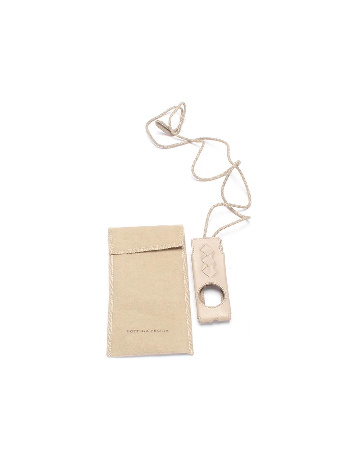 Bottega Veneta Women's Beige Leather iPod Nano Case Wallet in Beige