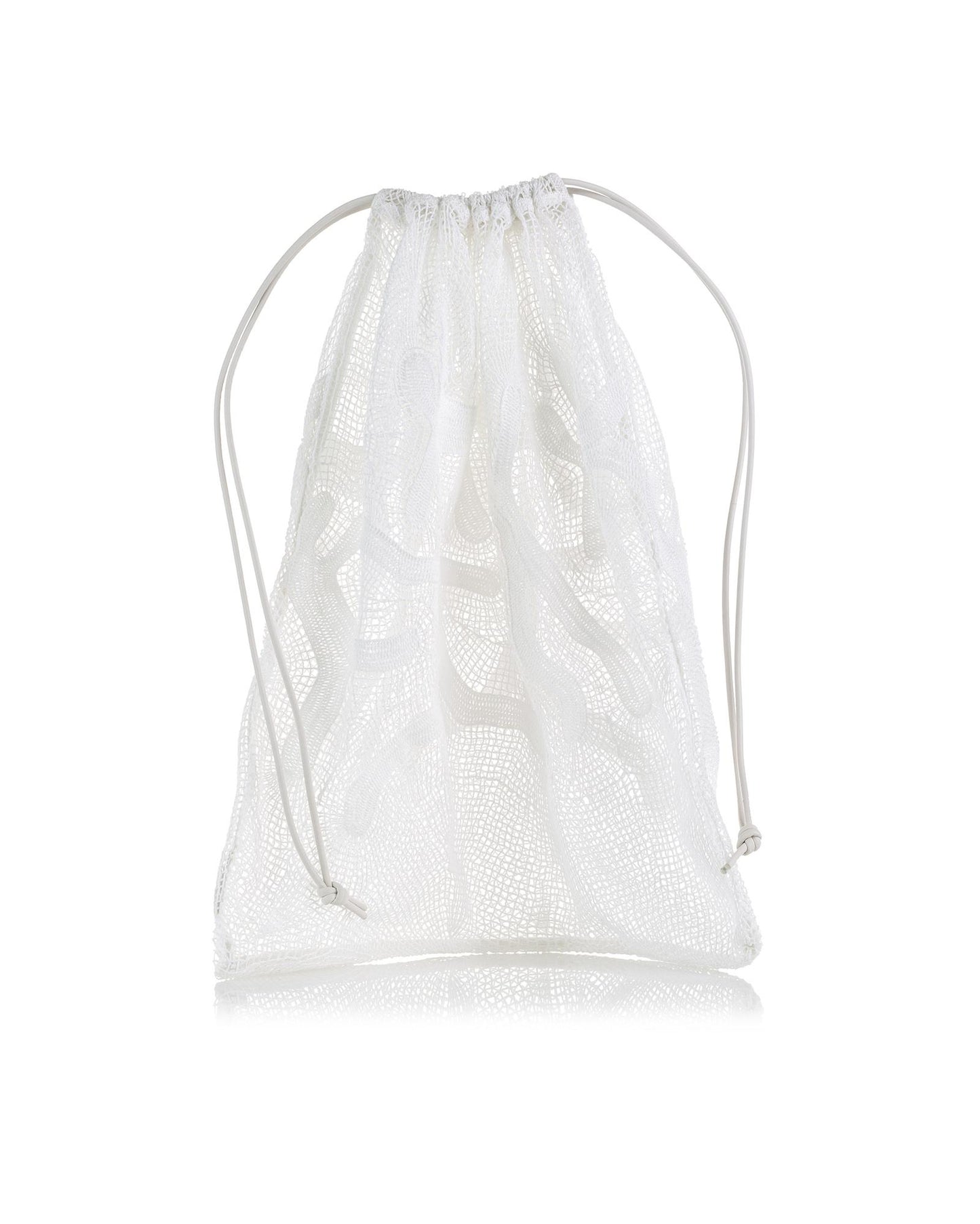 Bottega Veneta Women's Cotton Mesh Drawstring Bag Liner in White