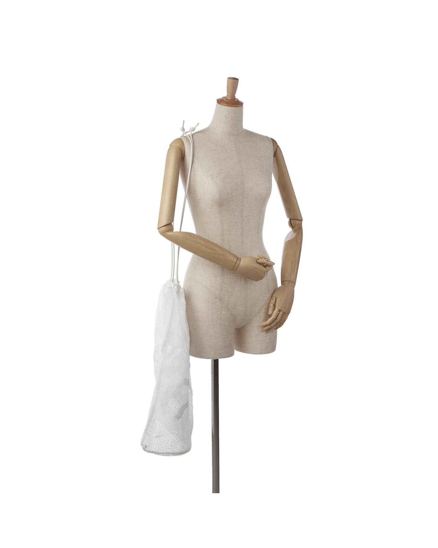 Bottega Veneta Women's Cotton Mesh Drawstring Bag Liner in White