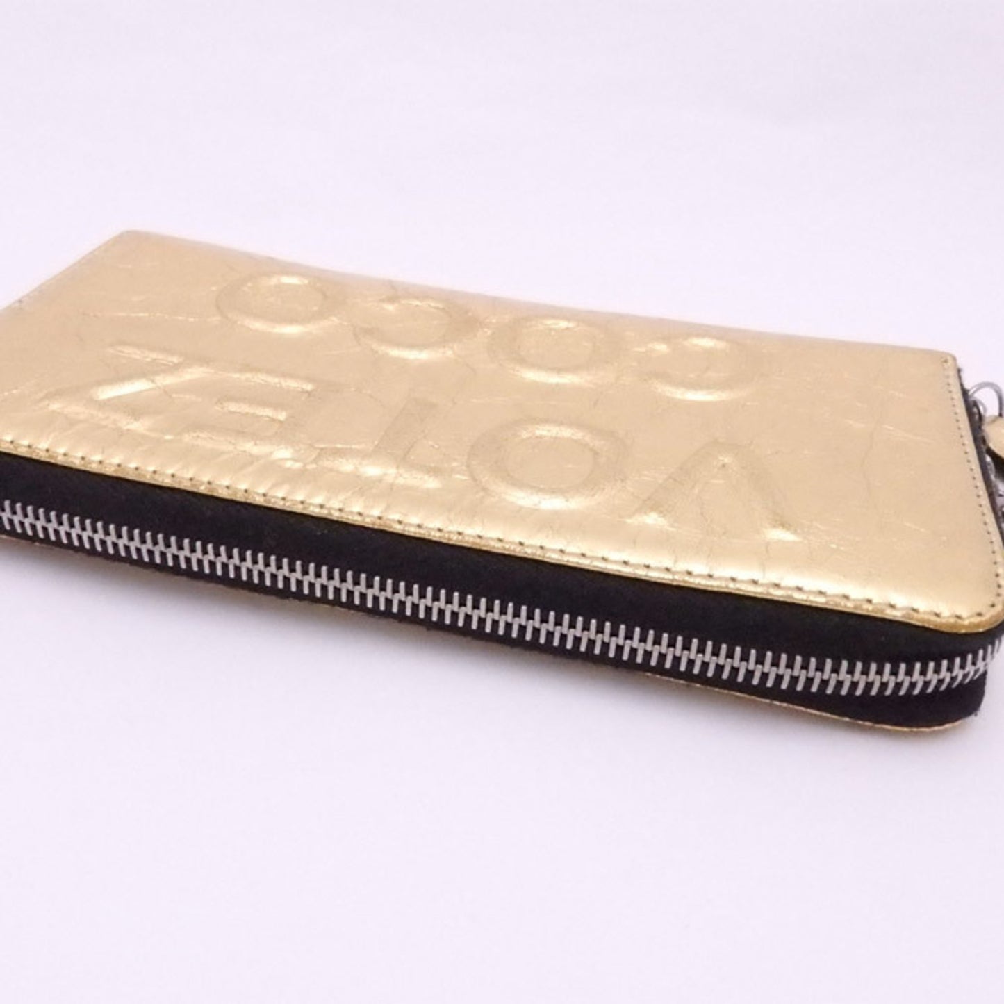 Chanel Women's Coco Mark Leather Wallet in Gold