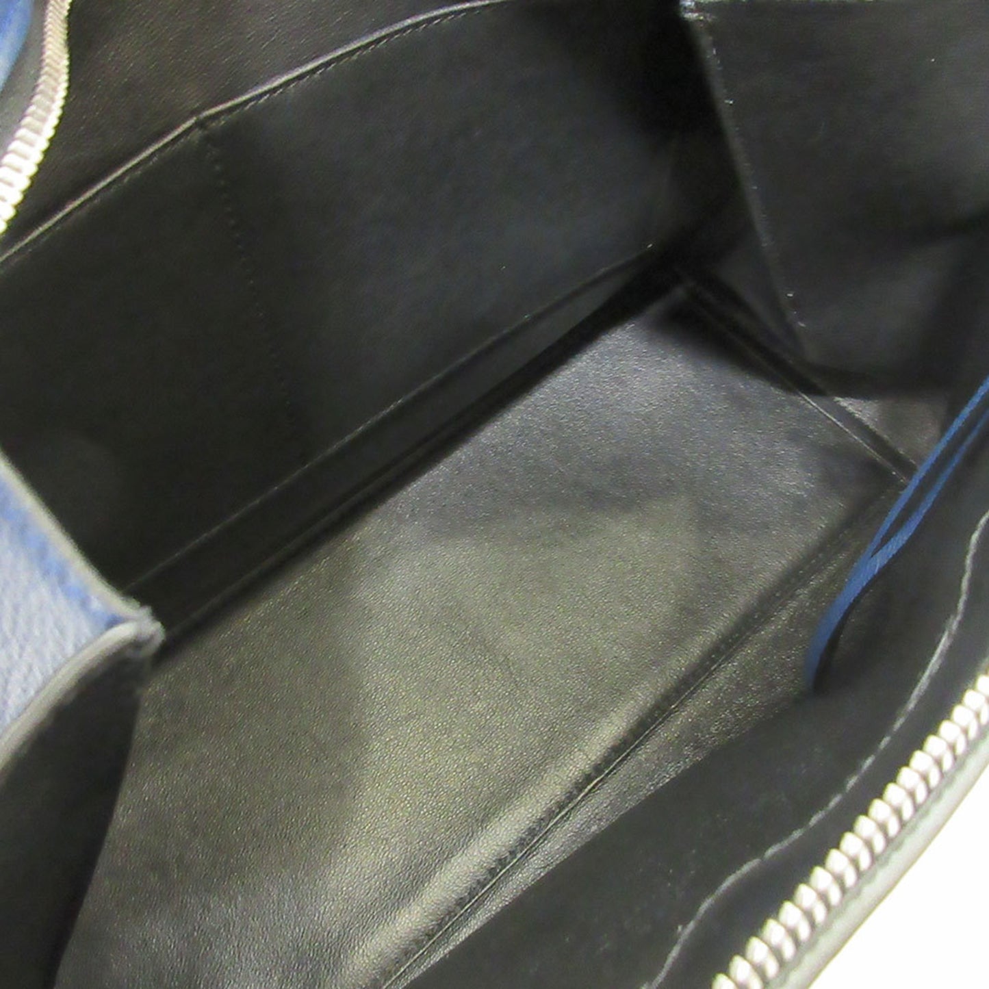 Celine Women's Navy Leather Celine Cabas Handbag in Navy