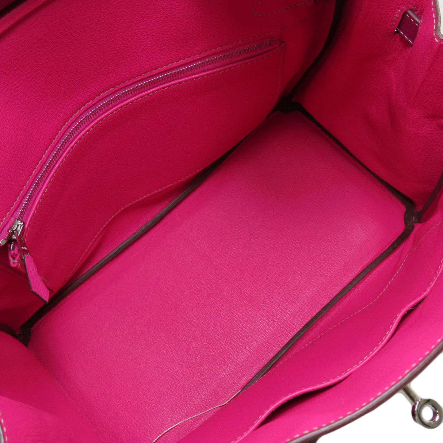 Hermes Women's Pink Leather Hermes Birkin Handbag in Pink