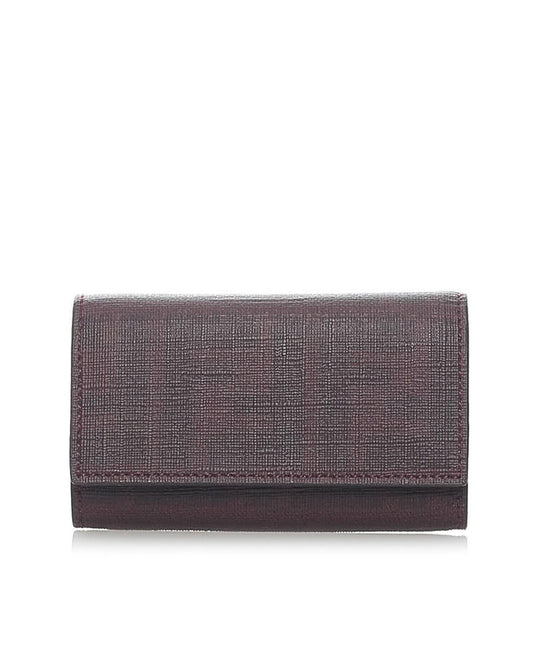 Fendi Women's Fendi Zucca Key Holder Wallet in Brown