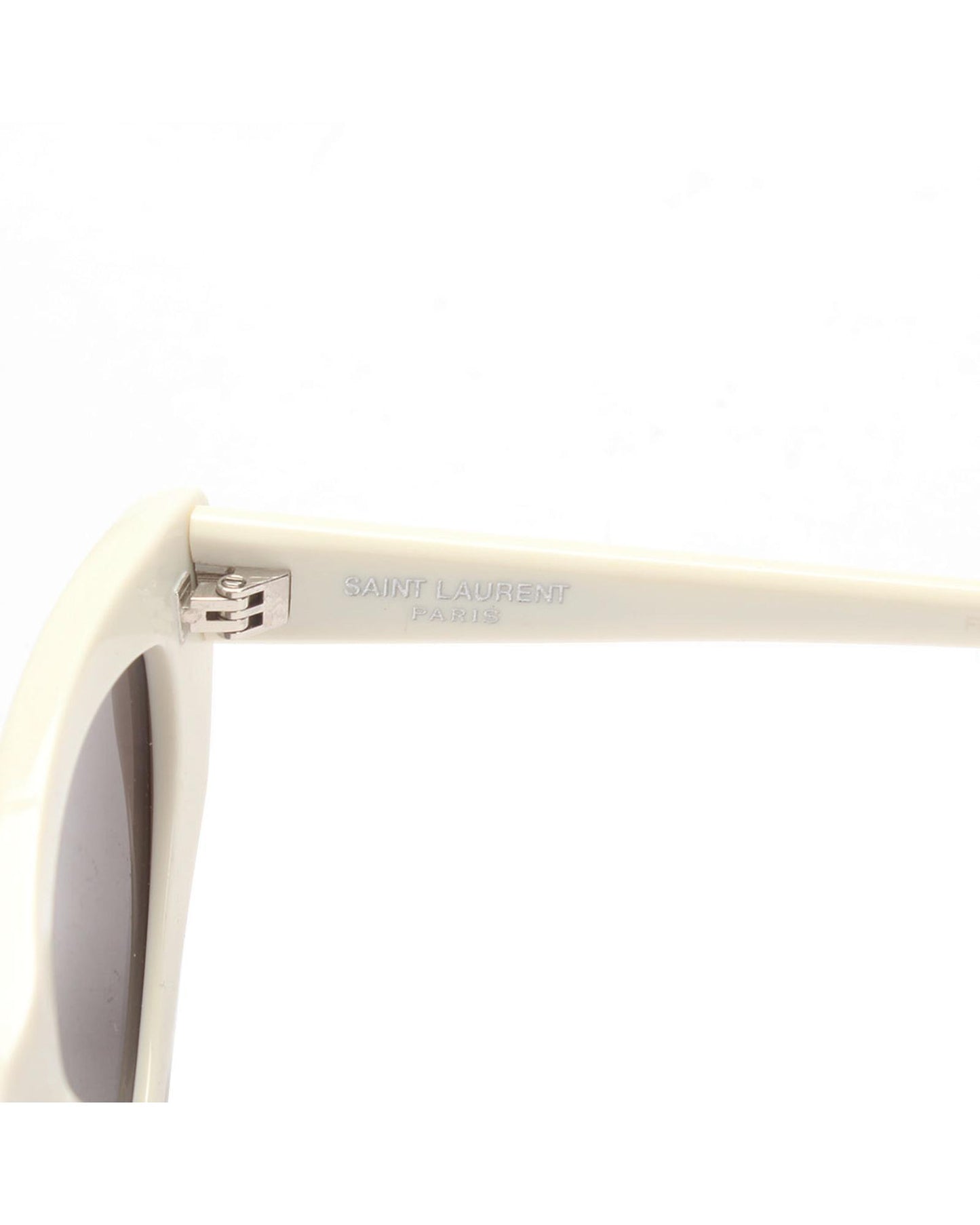YSL Women's Tinted Cat Eye Sunglasses in White