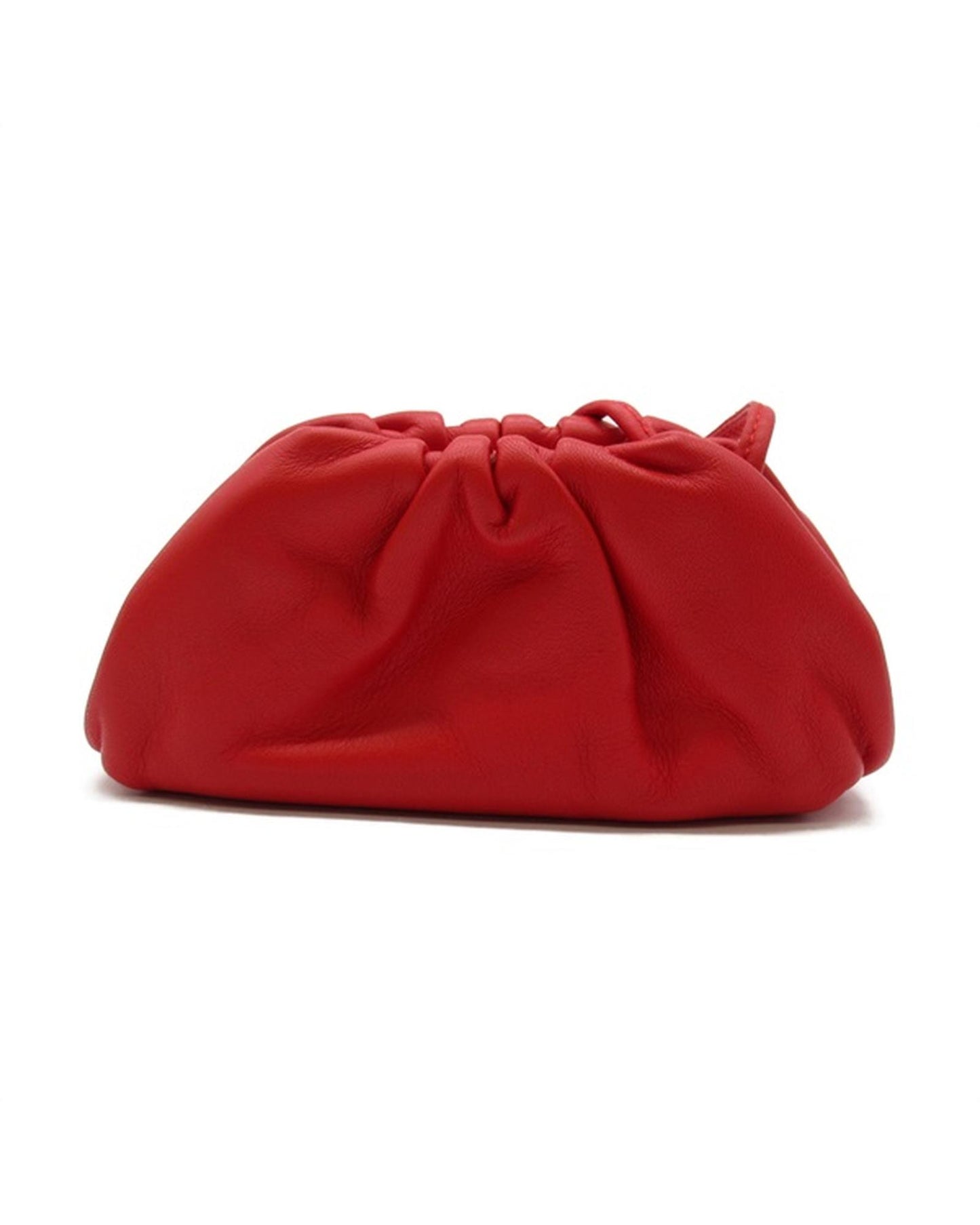 Bottega Veneta Women's Leather Pouch Bag in Red