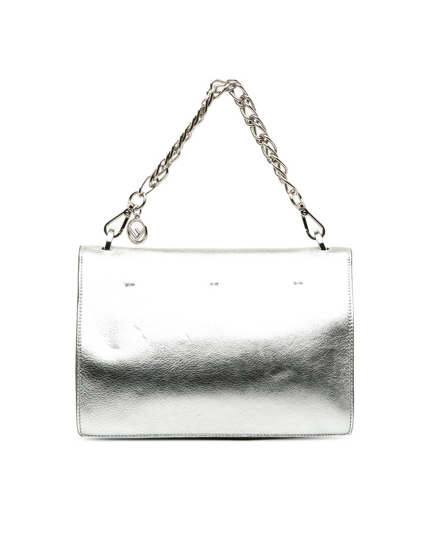 Fendi Women's Silver Leather Shoulder Bag in Excellent Condition in Silver