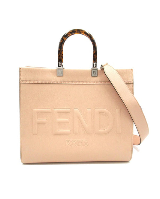Fendi Women's Pink Fendi Sunshine Logo Tote Bag in Pink