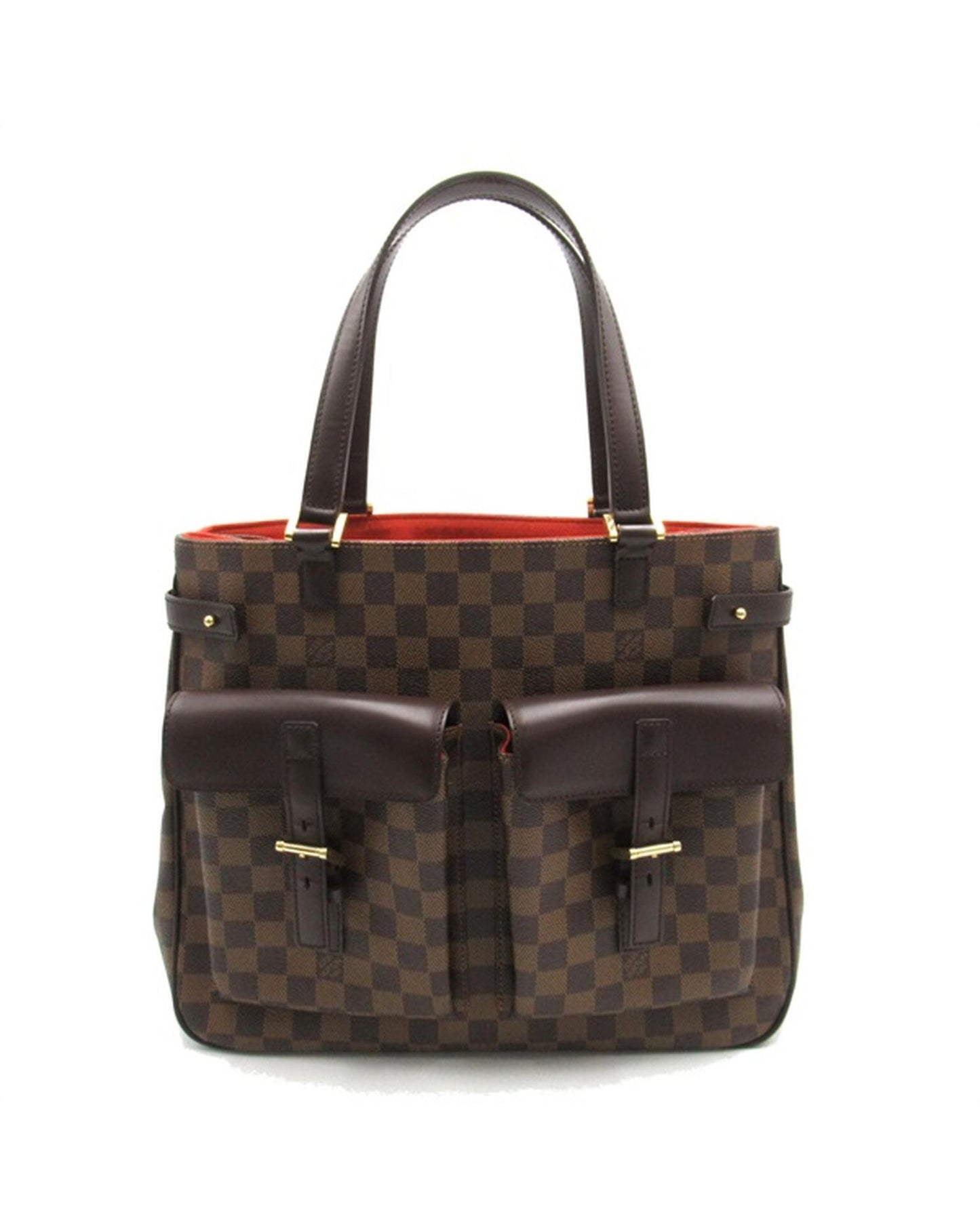 Louis Vuitton Women's Damier Ebene Uzes Tote Bag in Excellent Condition in Brown