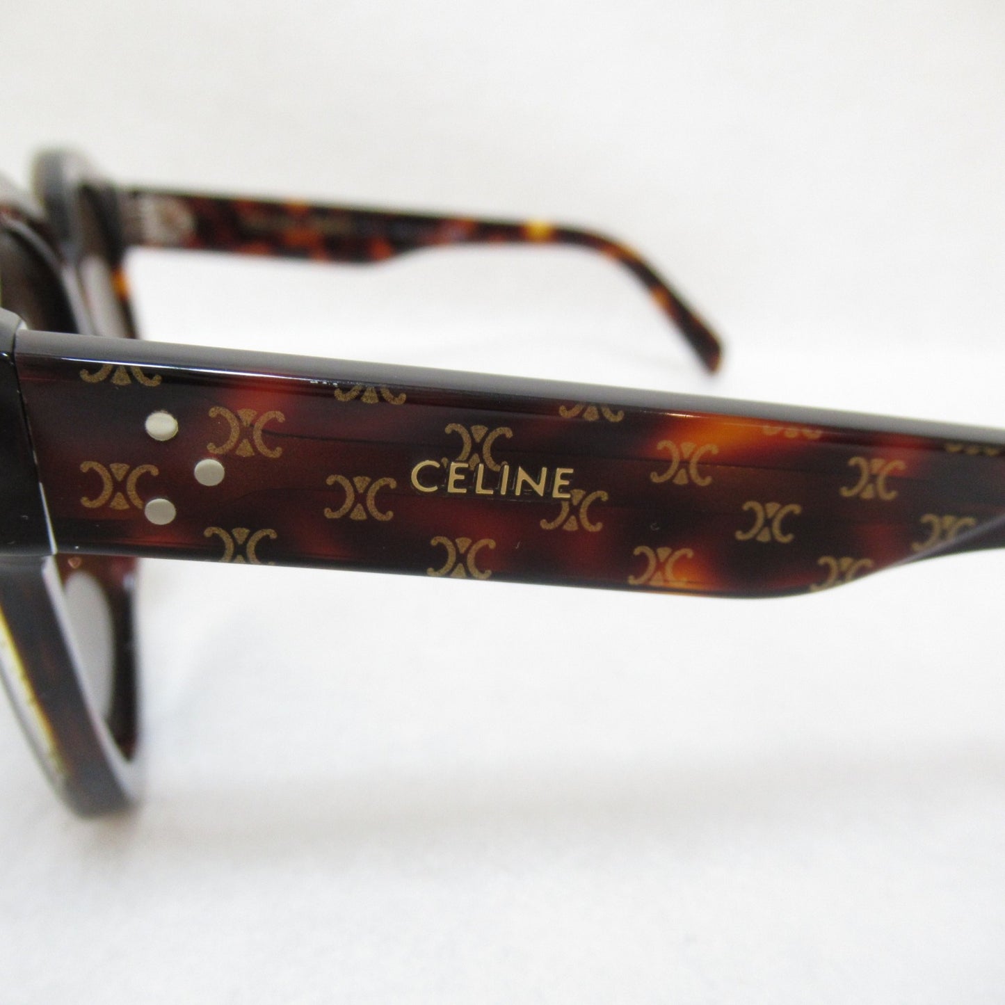 Celine Unisex Brown Plastic Unisex Sunglasses by Celine in Brown