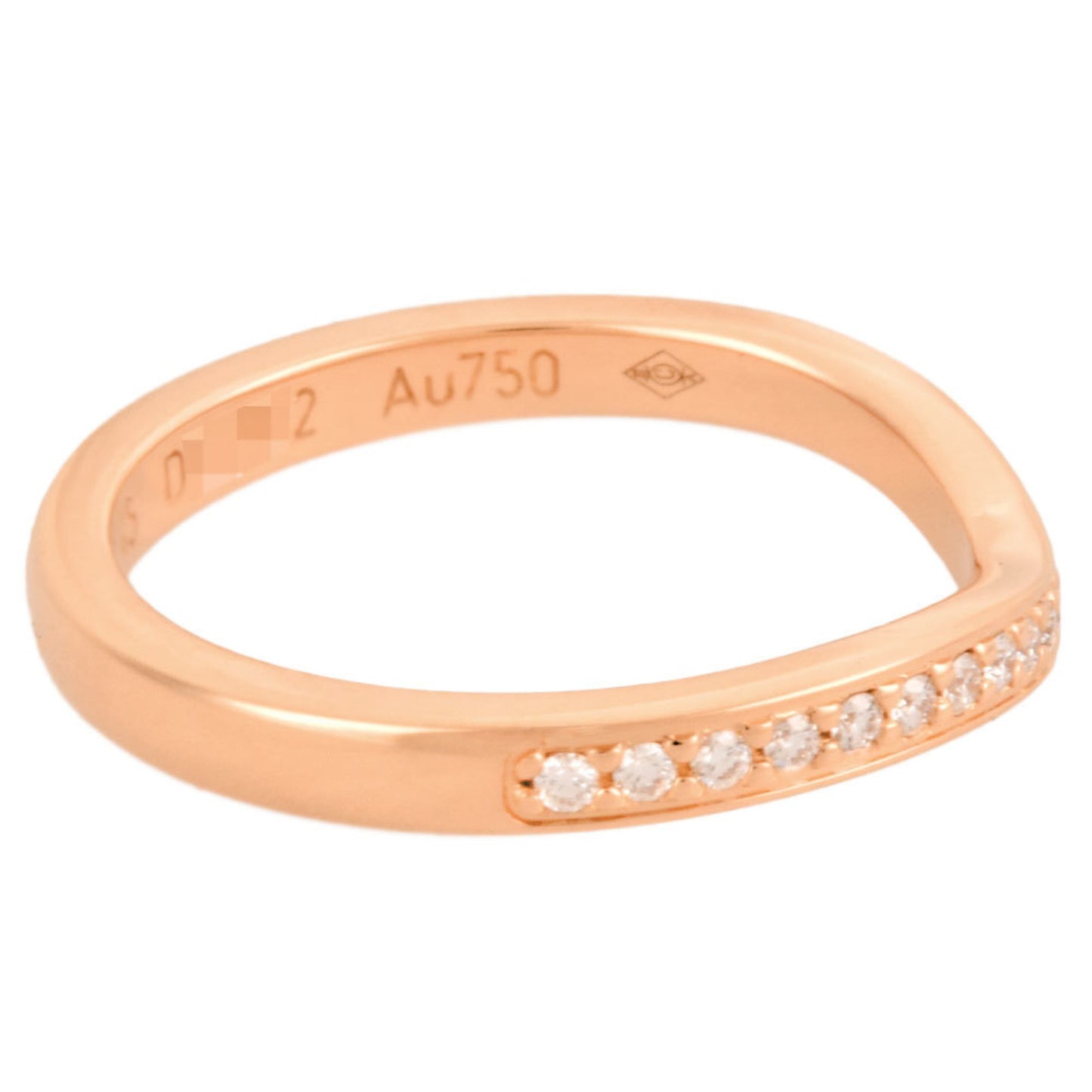 Cartier Women's Exquisite 18K Rose Gold Diamond Wedding Ring for Women in Gold