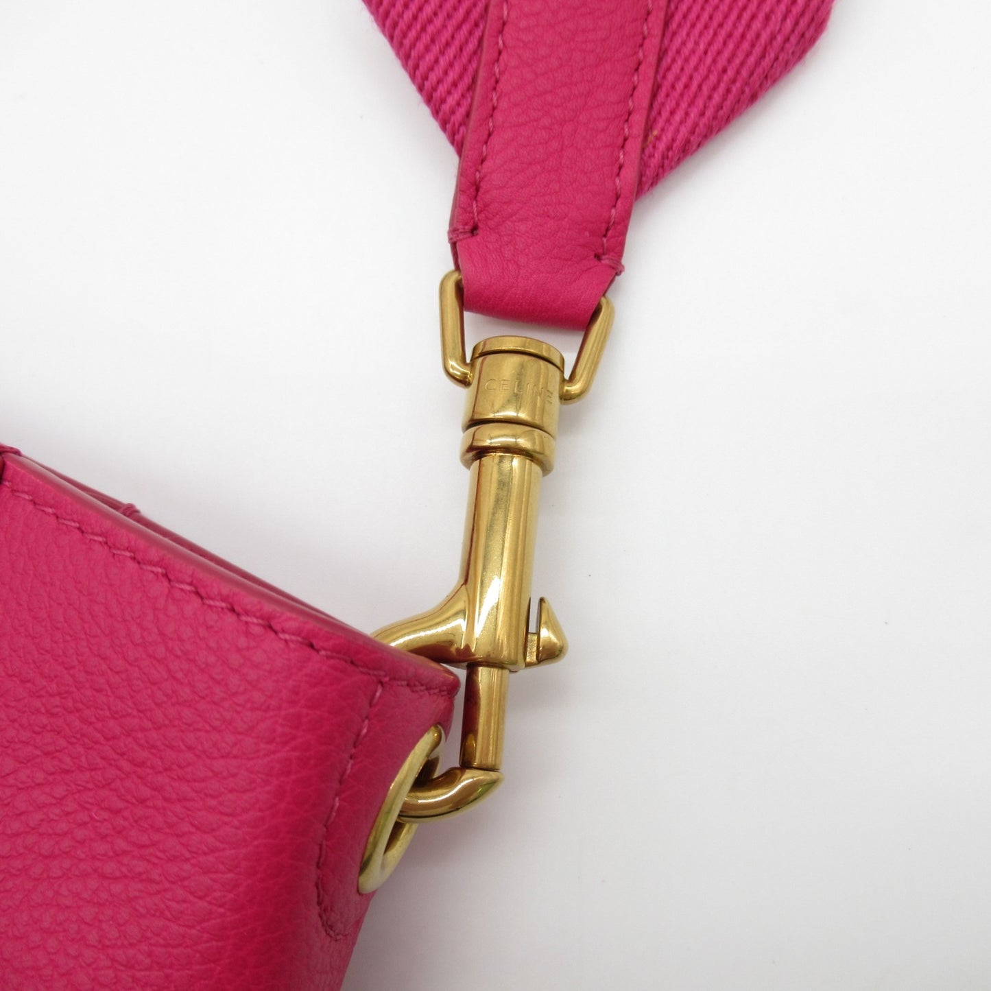 Celine Women's Elegant Leather Shoulder Bag in Pink by French Fashion House in Pink