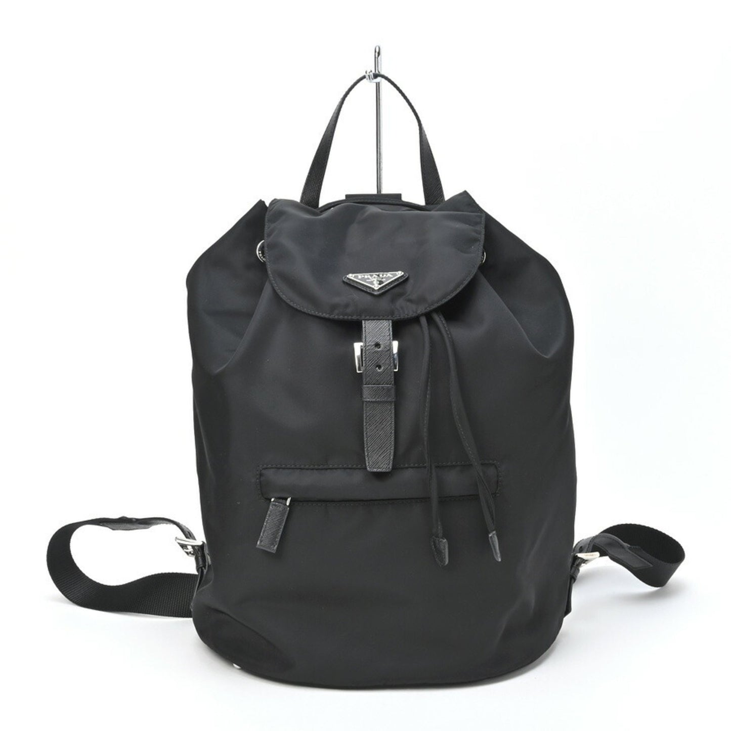 Prada Unisex Black Synthetic Backpack with Timeless Design in Black
