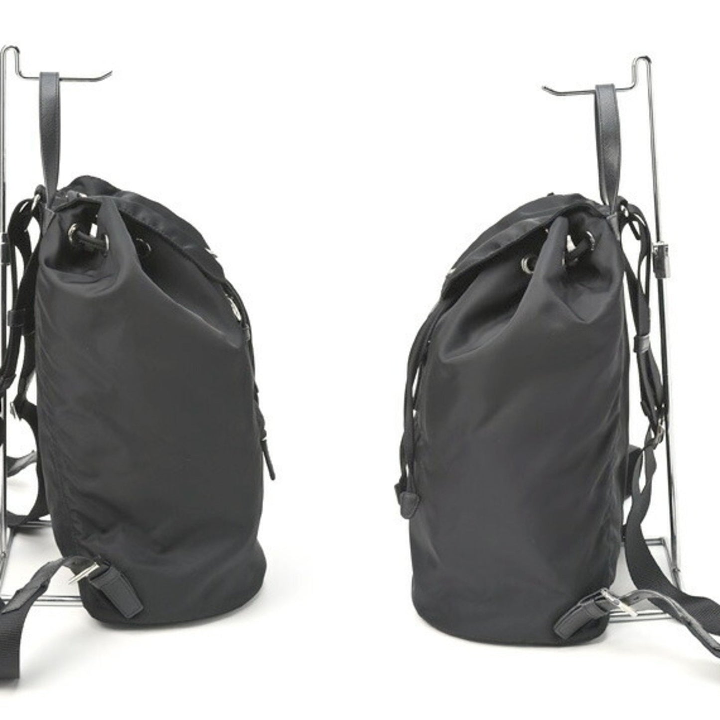 Prada Unisex Black Synthetic Backpack with Timeless Design in Black