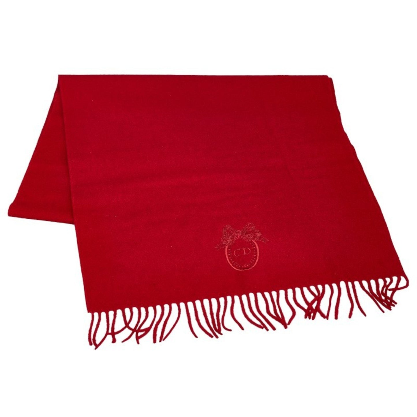 Dior Women's Luxurious Red Wool Stole for Women by Christian Dior in Red