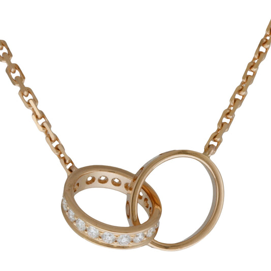 Cartier Women's 18K Rose Gold Diamond Necklace in Gold