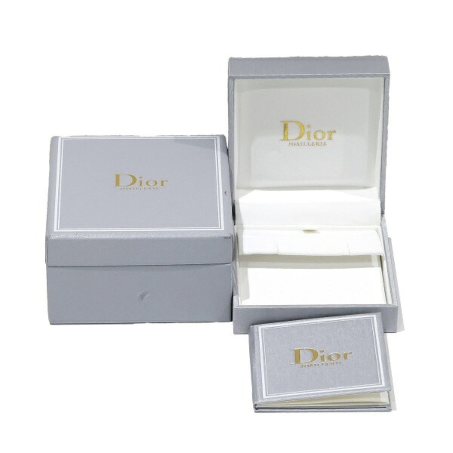 Dior Women's Christian Dior White Gold Stud Earrings in Silver