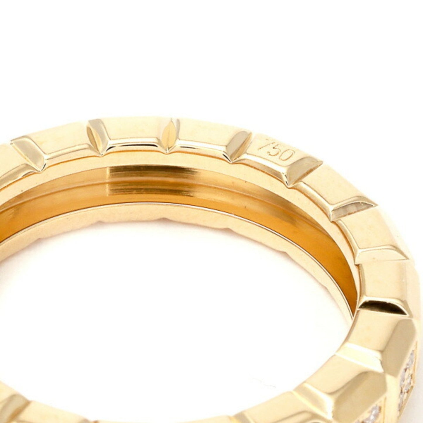 Chopard Women's Luxurious 18K Yellow Gold Ice Cube Band Ring for Women in Gold