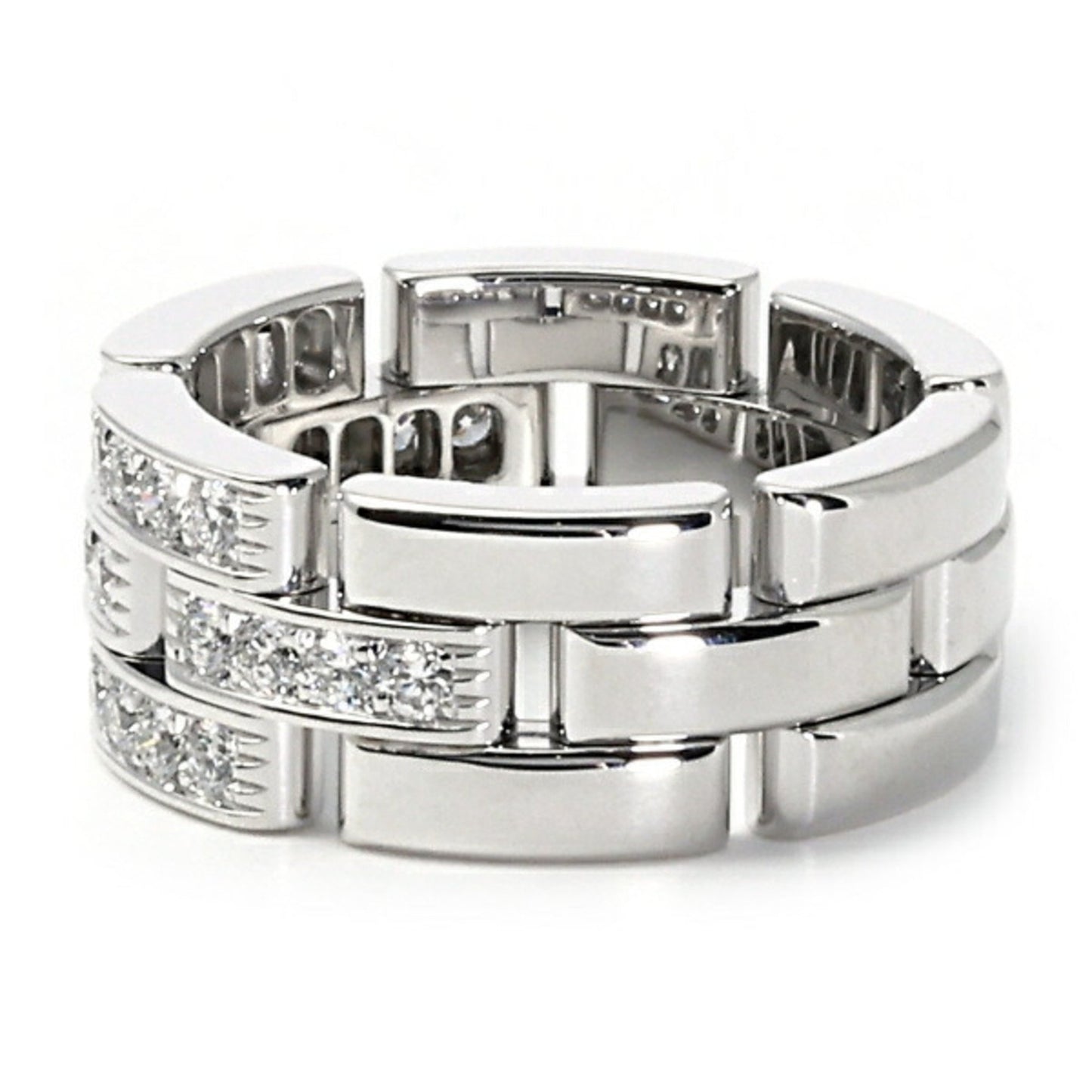 Cartier Women's Timeless White Gold Band Ring for the Modern Woman in Silver