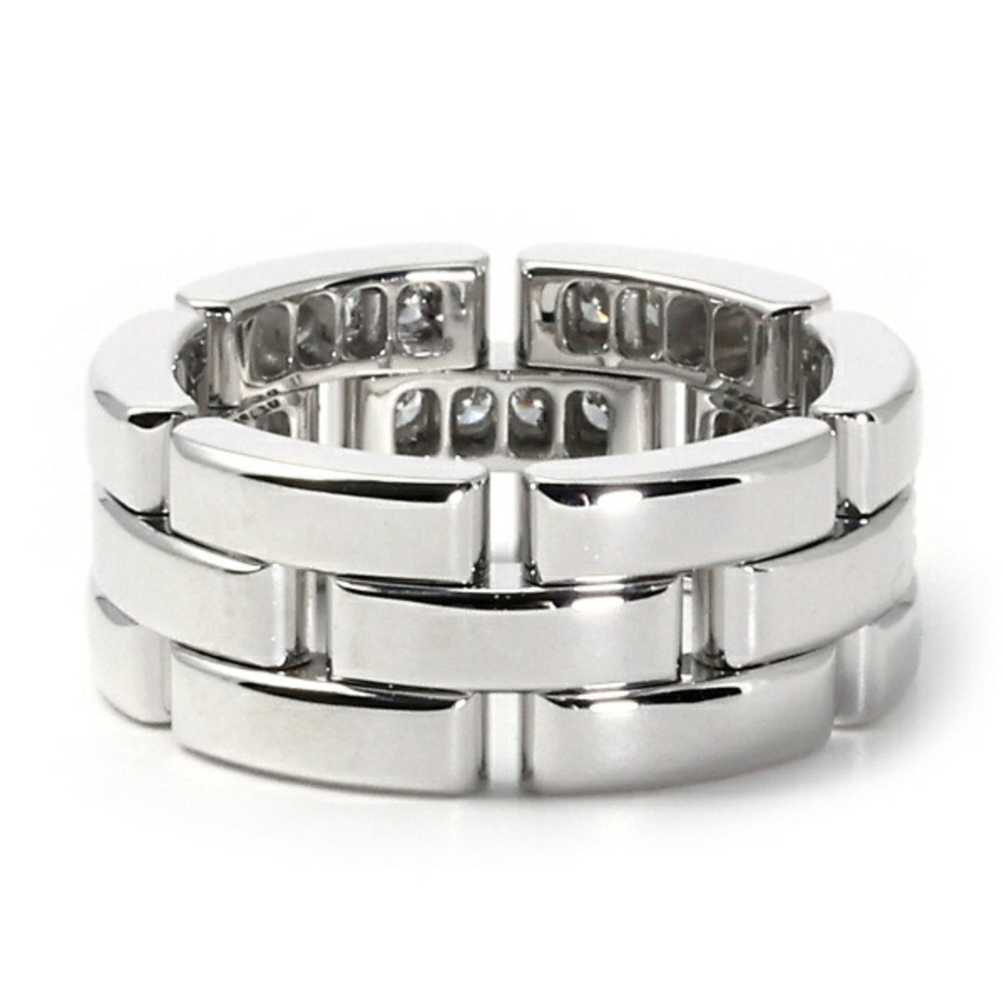 Cartier Women's Timeless White Gold Band Ring for the Modern Woman in Silver