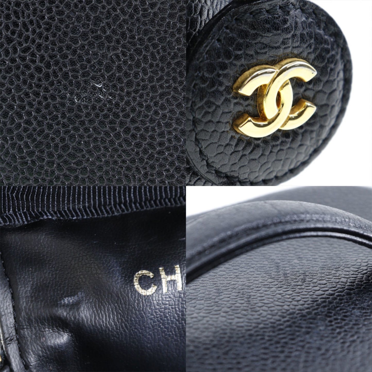 Chanel Women's Leather Vanity Handbag with Timeless Design - Excellent Condition in Black