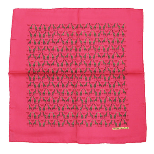 Hermes Women's Elegant Silk Scarf in Pink
