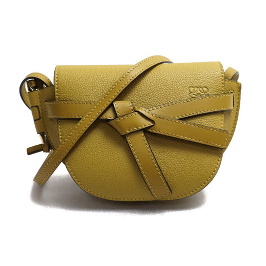 Loewe Women's Yellow Leather Shoulder Bag in Yellow