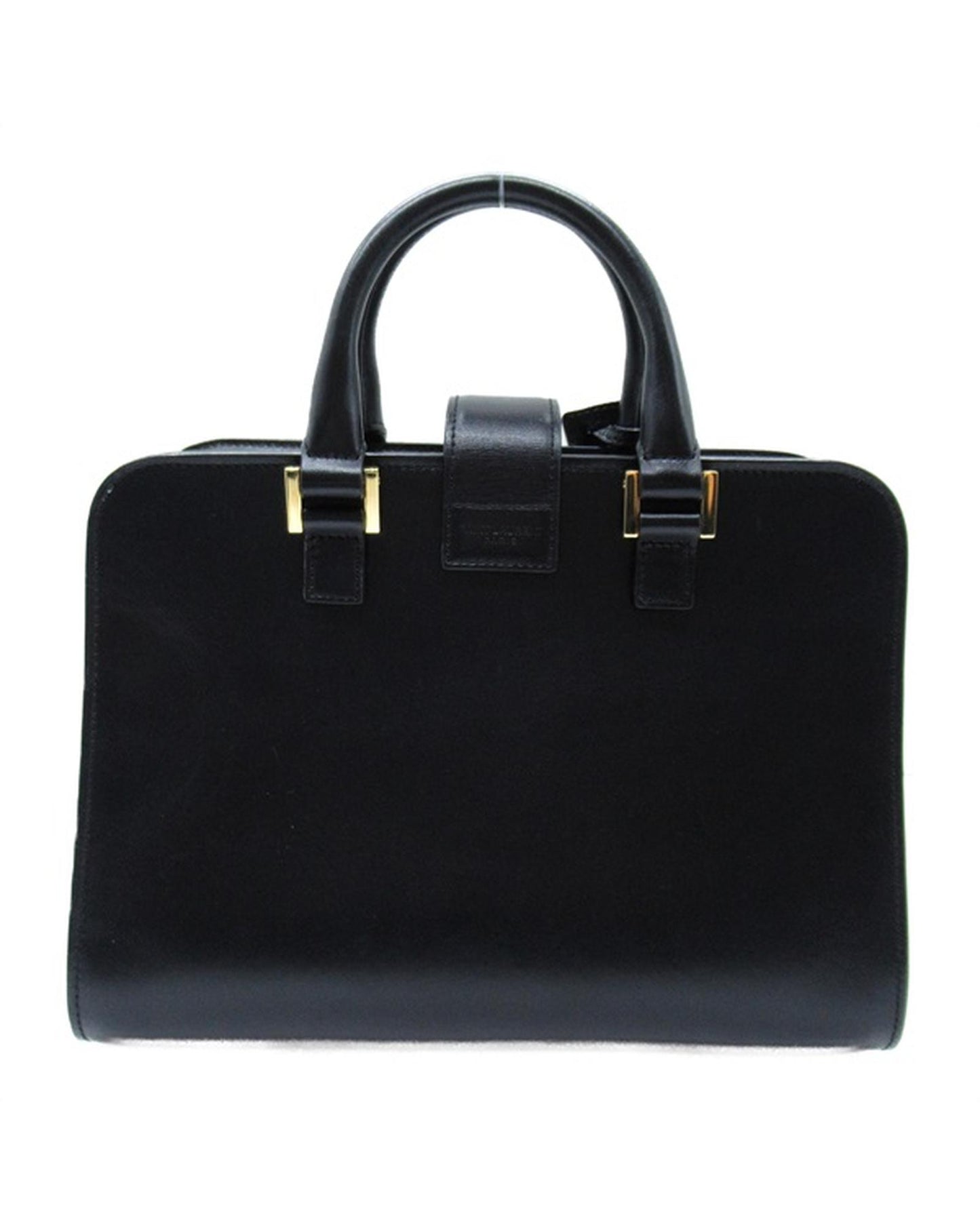 Yves Saint Laurent Women's Black Leather Monogram Baby Cabas Bag - Excellent Condition in Black