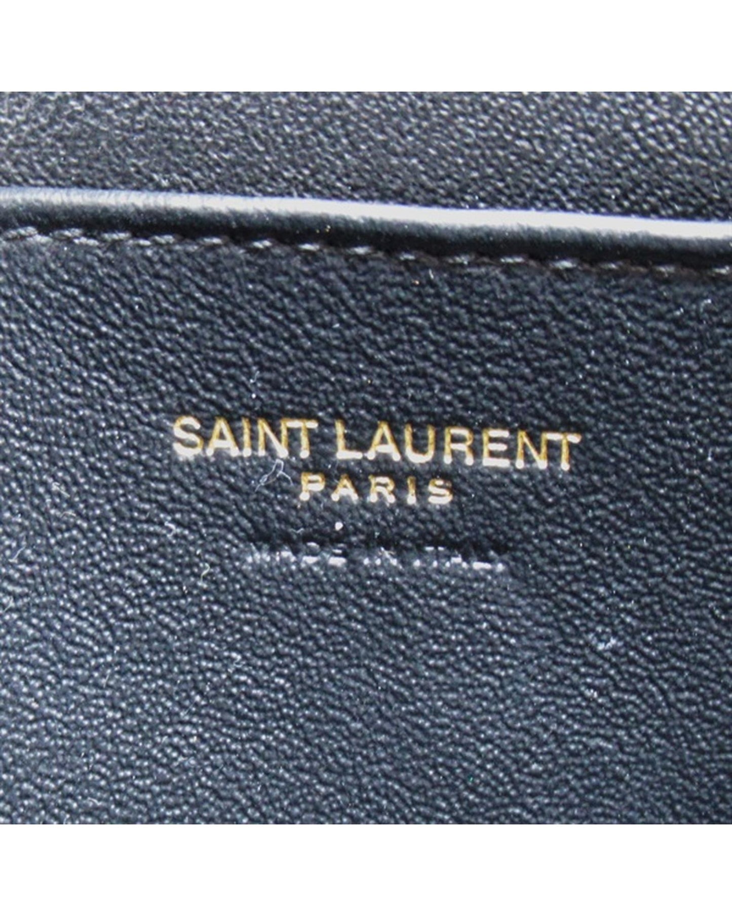 Yves Saint Laurent Women's Black Leather Monogram Baby Cabas Bag - Excellent Condition in Black