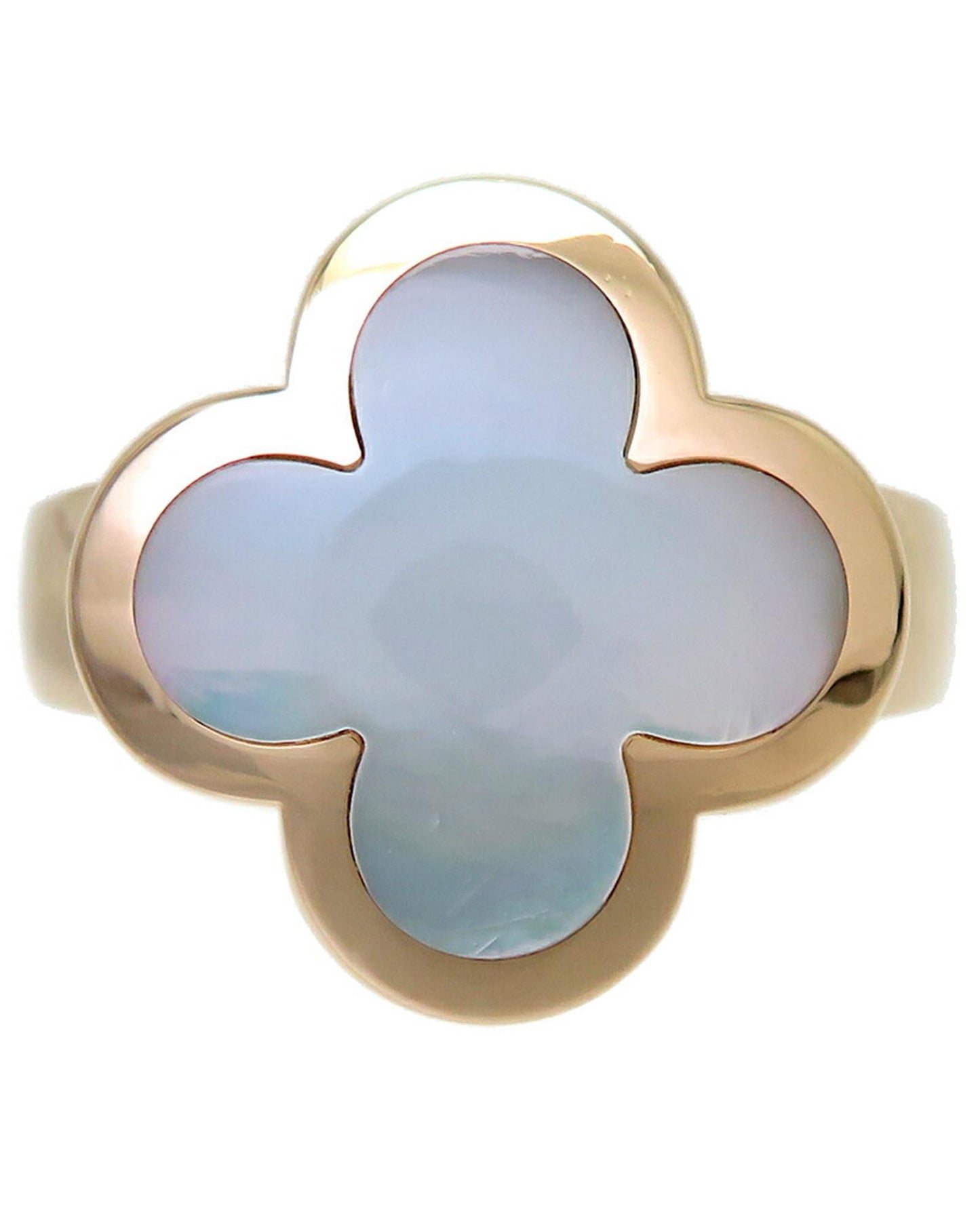 Van Cleef & Arpels Women's Mother of Pearl Alhambra Ring in 18K Gold in White