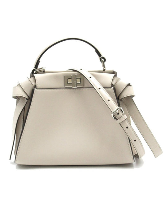 Fendi Women's Mini Leather Two-Way Bag in Grey in Grey
