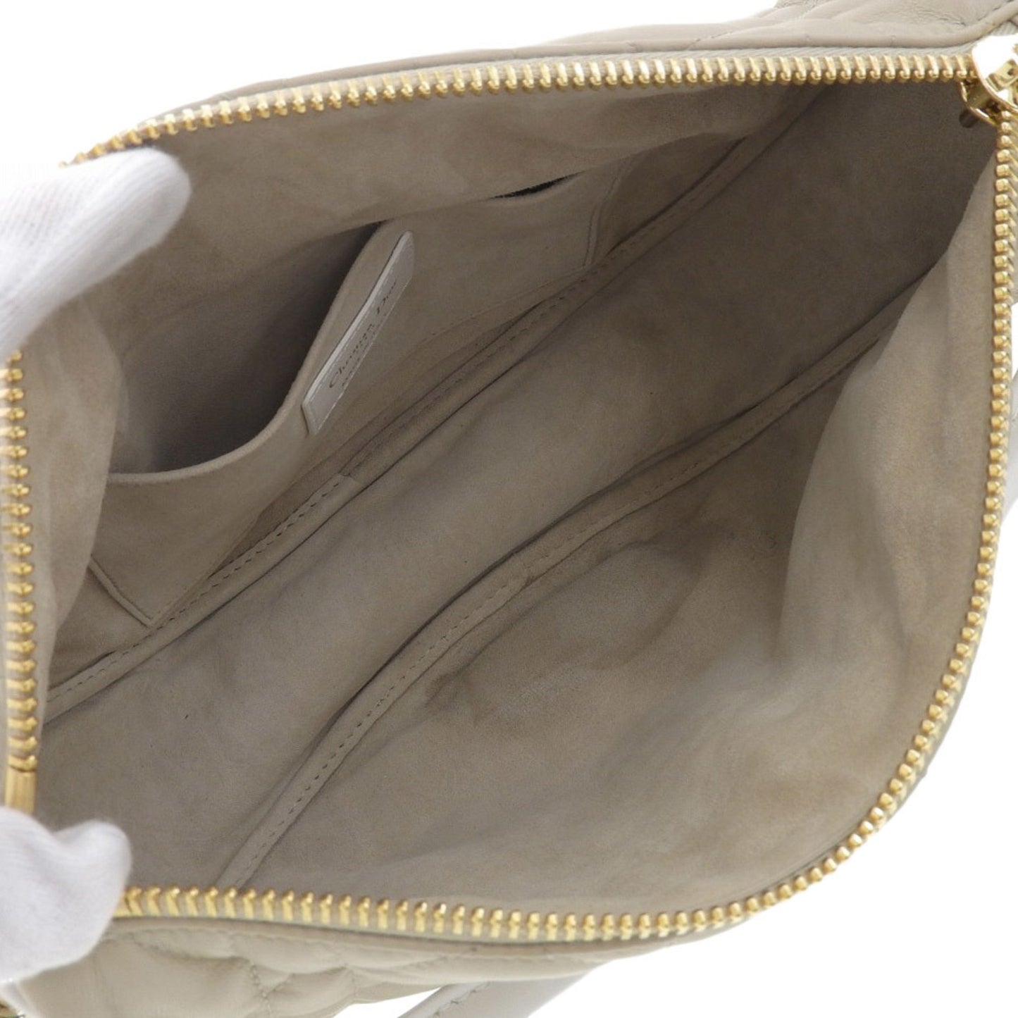 Dior Women's Leather Shoulder Bag with Elegant Design in Beige