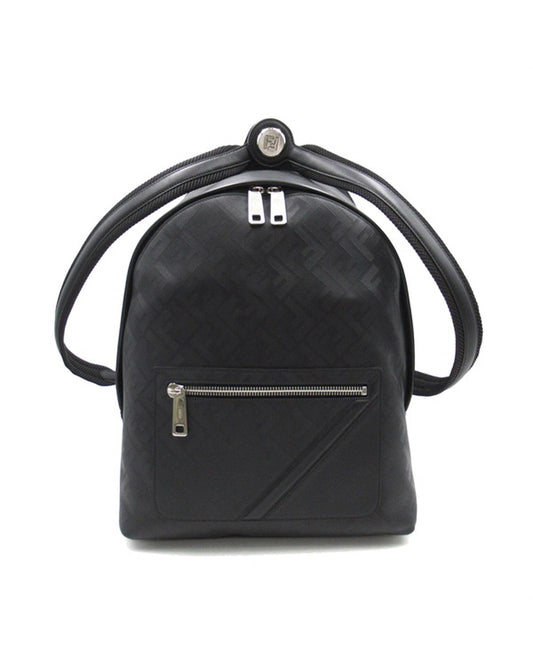Fendi Women's Diagonal Zucca Backpack Bag in Black in Black