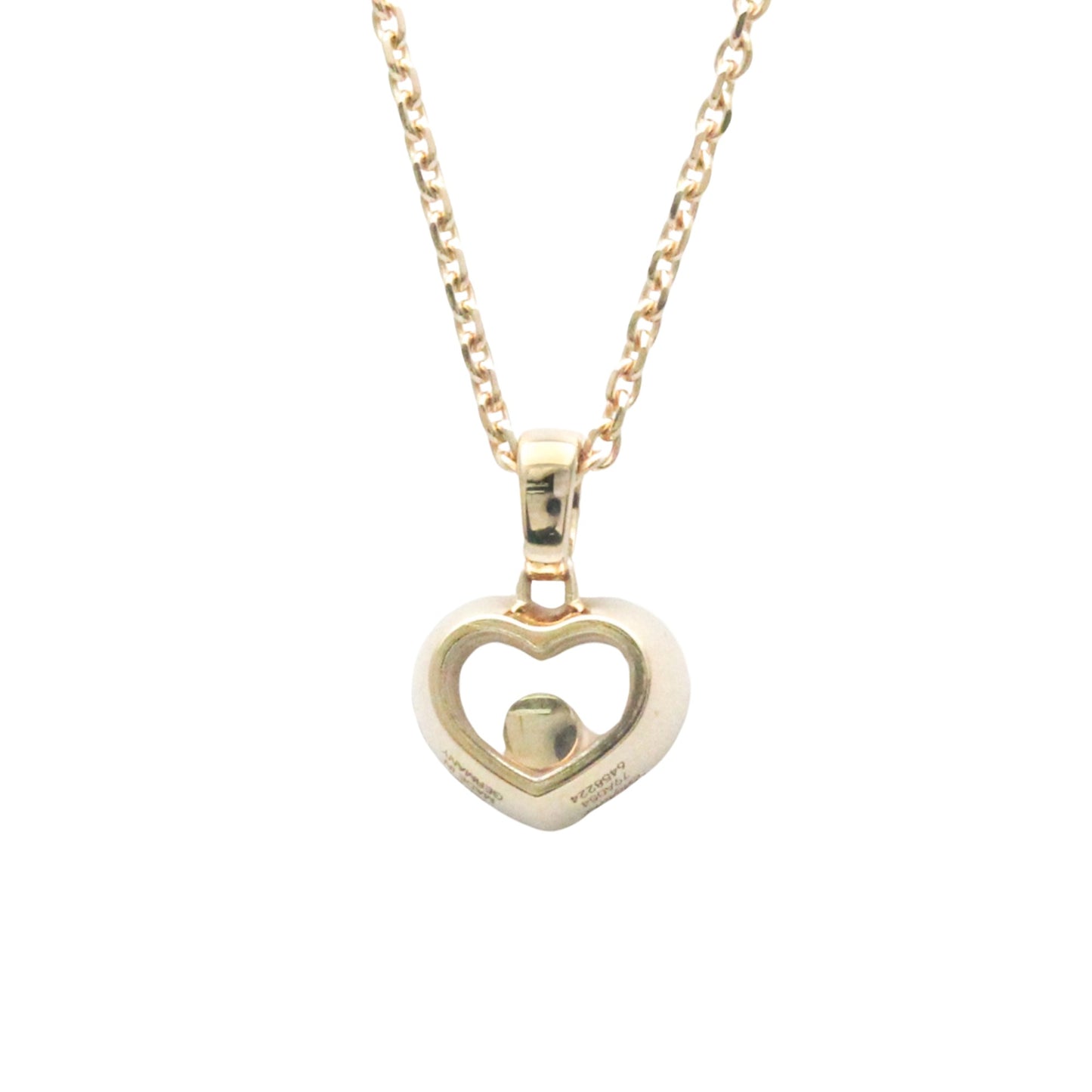 Chopard Women's Happy Diamond Heart Pendant Necklace in Pink