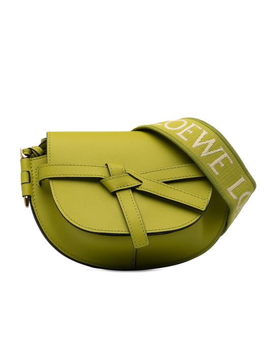 Loewe Women's Mini Leather Dual Gate Bag by Loewe in Green in Green