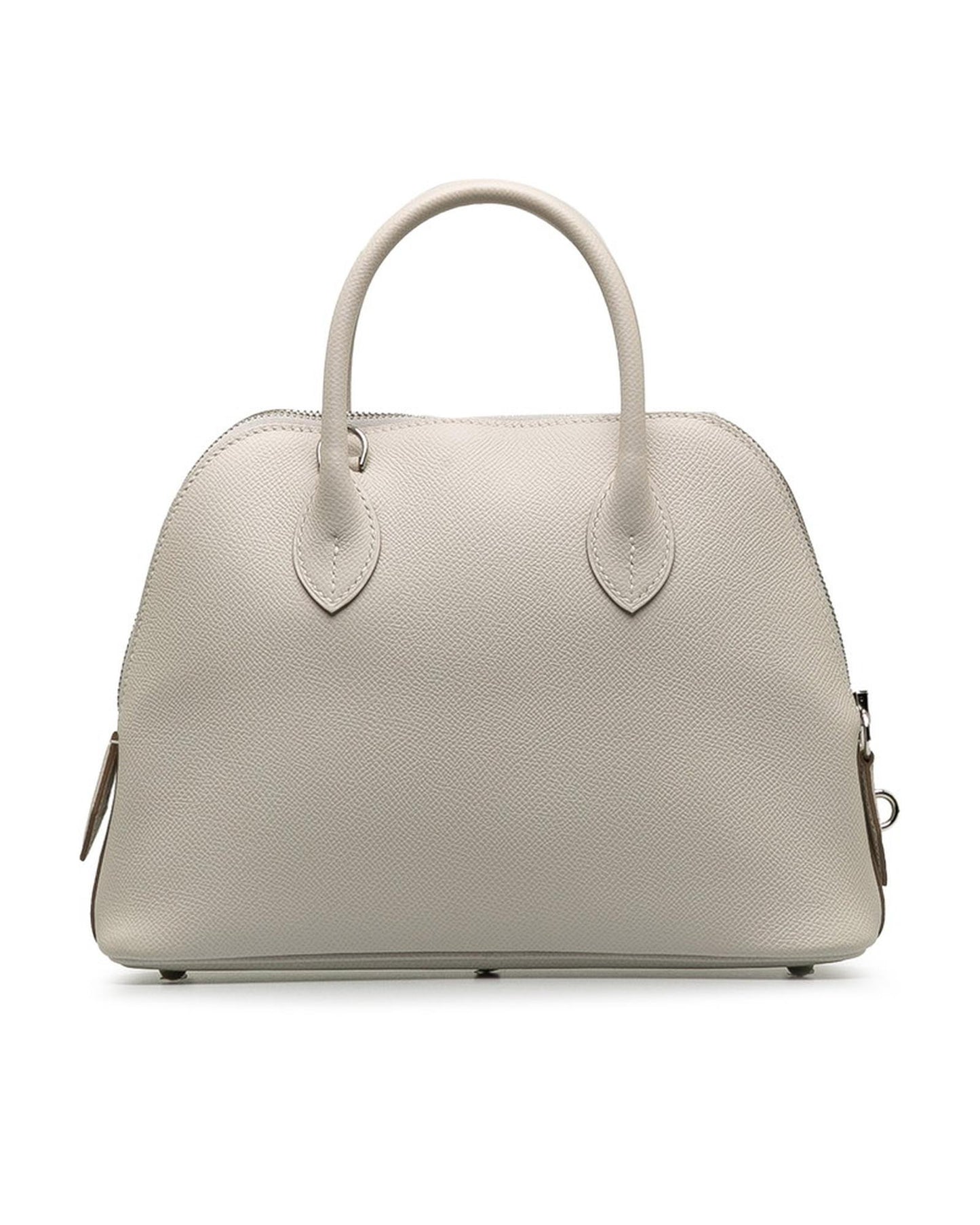 Hermes Women's Vintage White Leather Bolide Handbag by Hermes in White