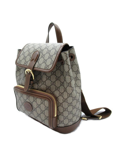 Gucci Women's Supreme GG Brown Backpack in Excellent Condition in Brown