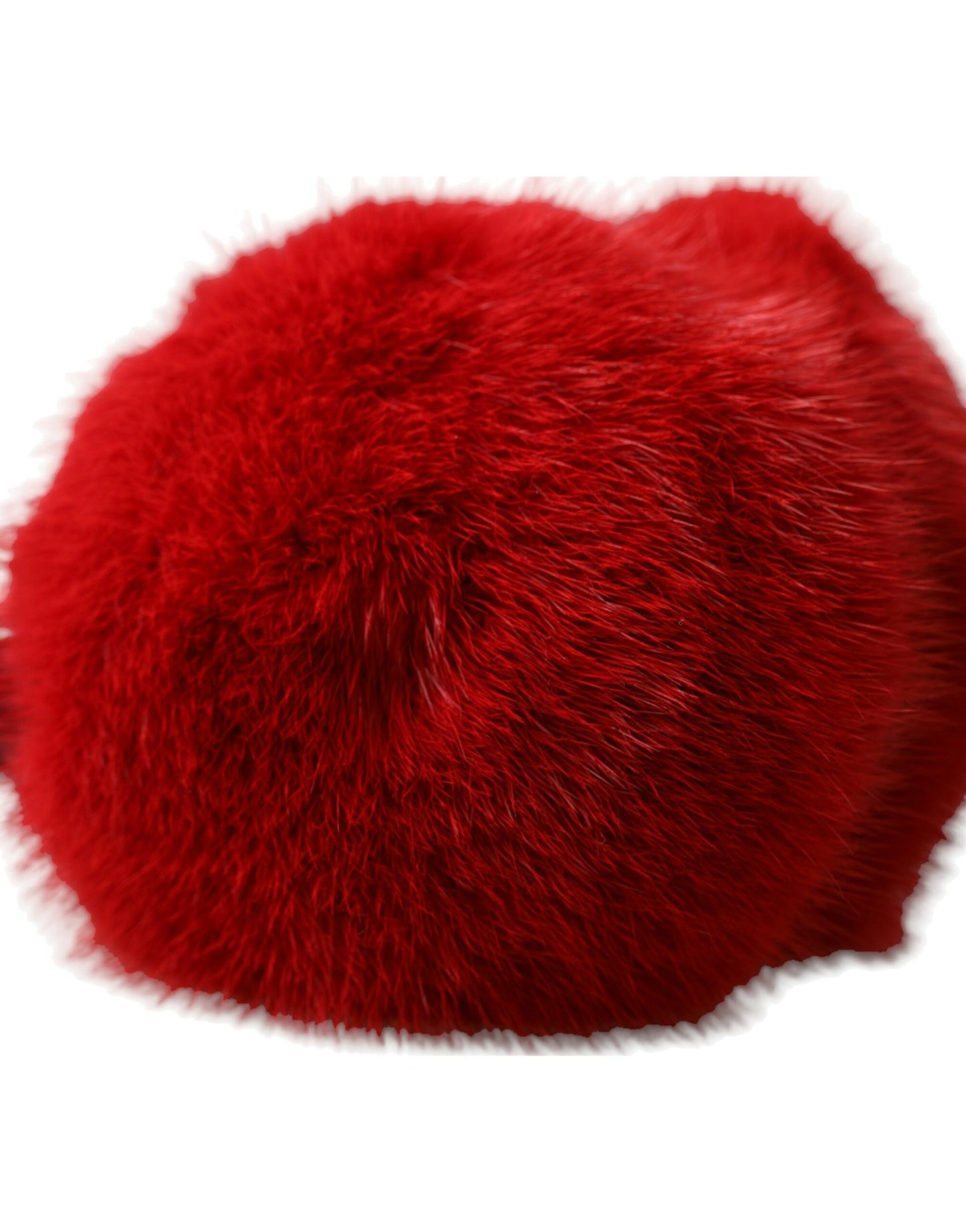 Dolce & Gabbana Women's Red Mink Fur Winter Warmer Headband Ear Muffs
