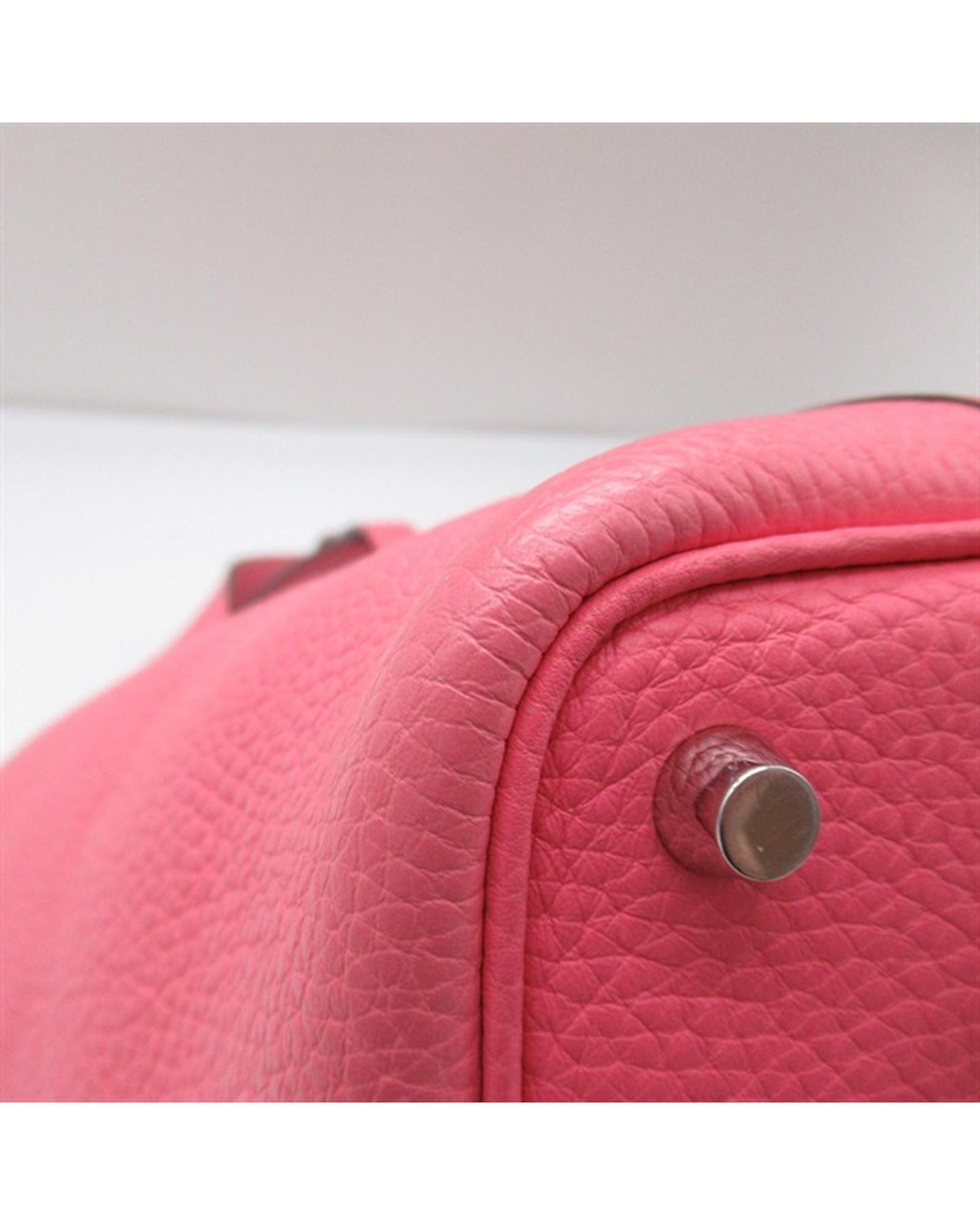 Hermes Women's Pink Leather Picotin Lock Bag in Excellent Condition in Pink