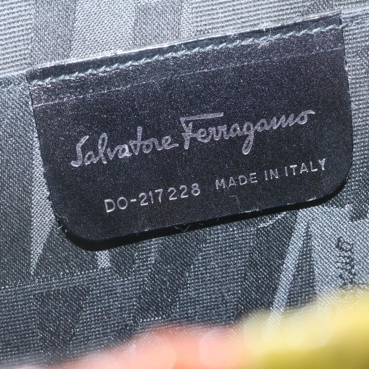 Salvatore Ferragamo Intrecciato Gancini Hand Bag Multicolor Auth 25306