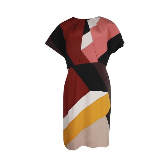 Multicoloured Silk Midi Dress