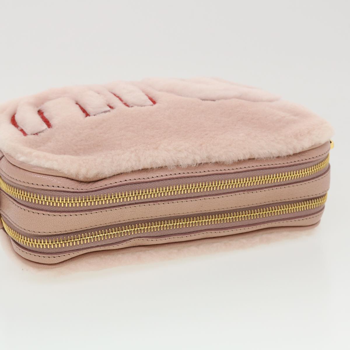 Miu Miu Shoulder Bag Fur Pink Auth 42823a