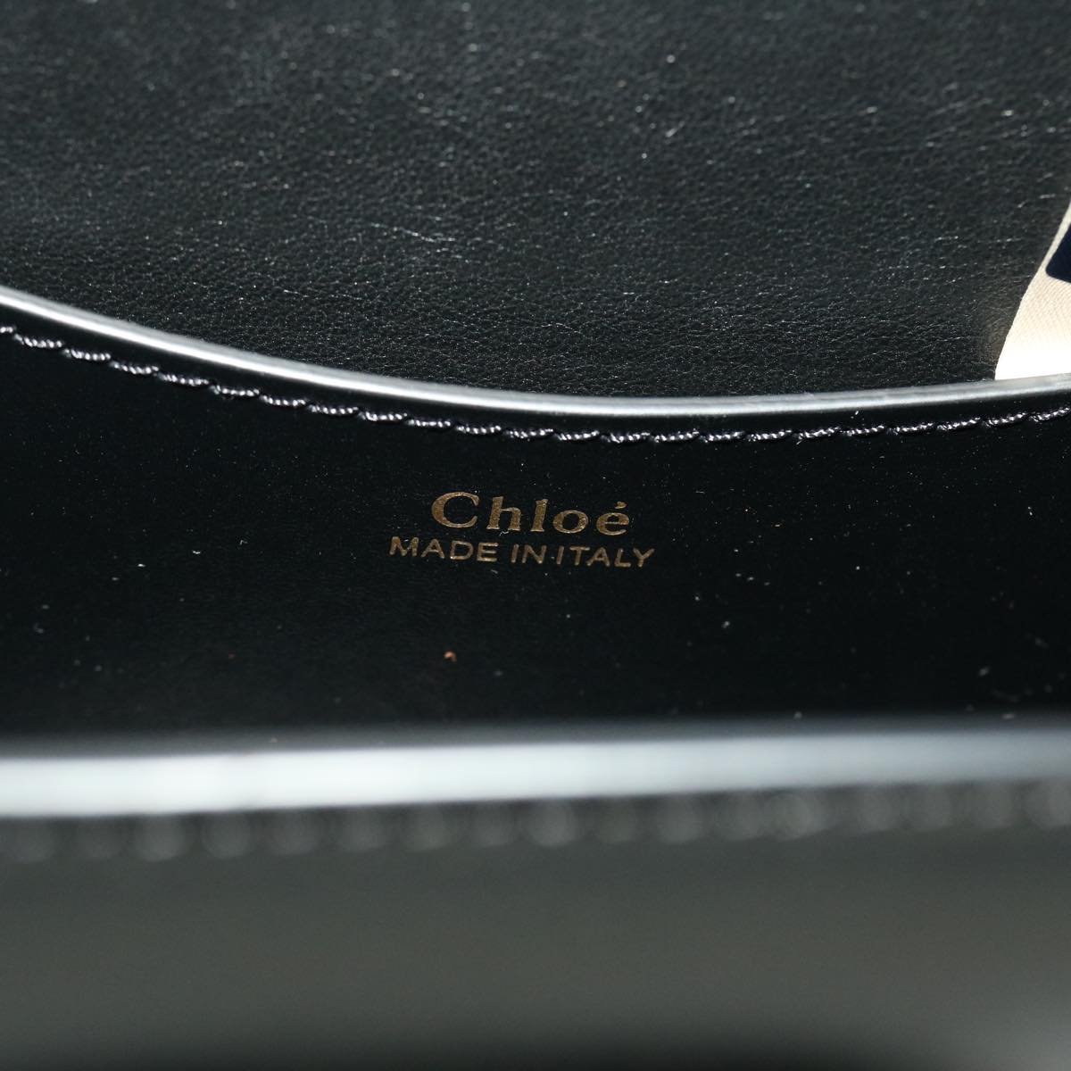 Chloe Katie Shoulder Bag Leather Black Auth 43713a