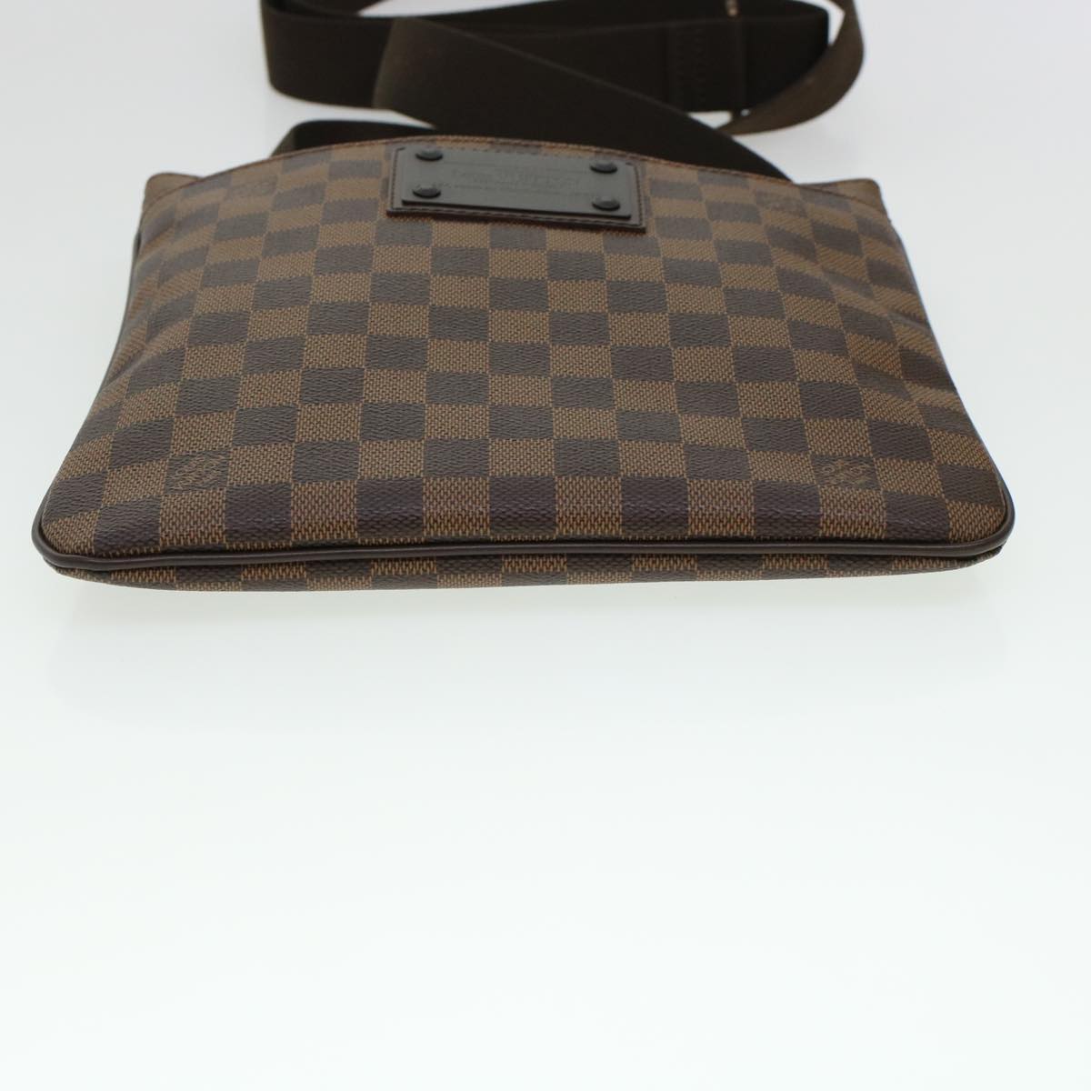 Louis Vuitton Damier Ebene Pochette Plat Brooklyn Bag N41100 Auth 45052a