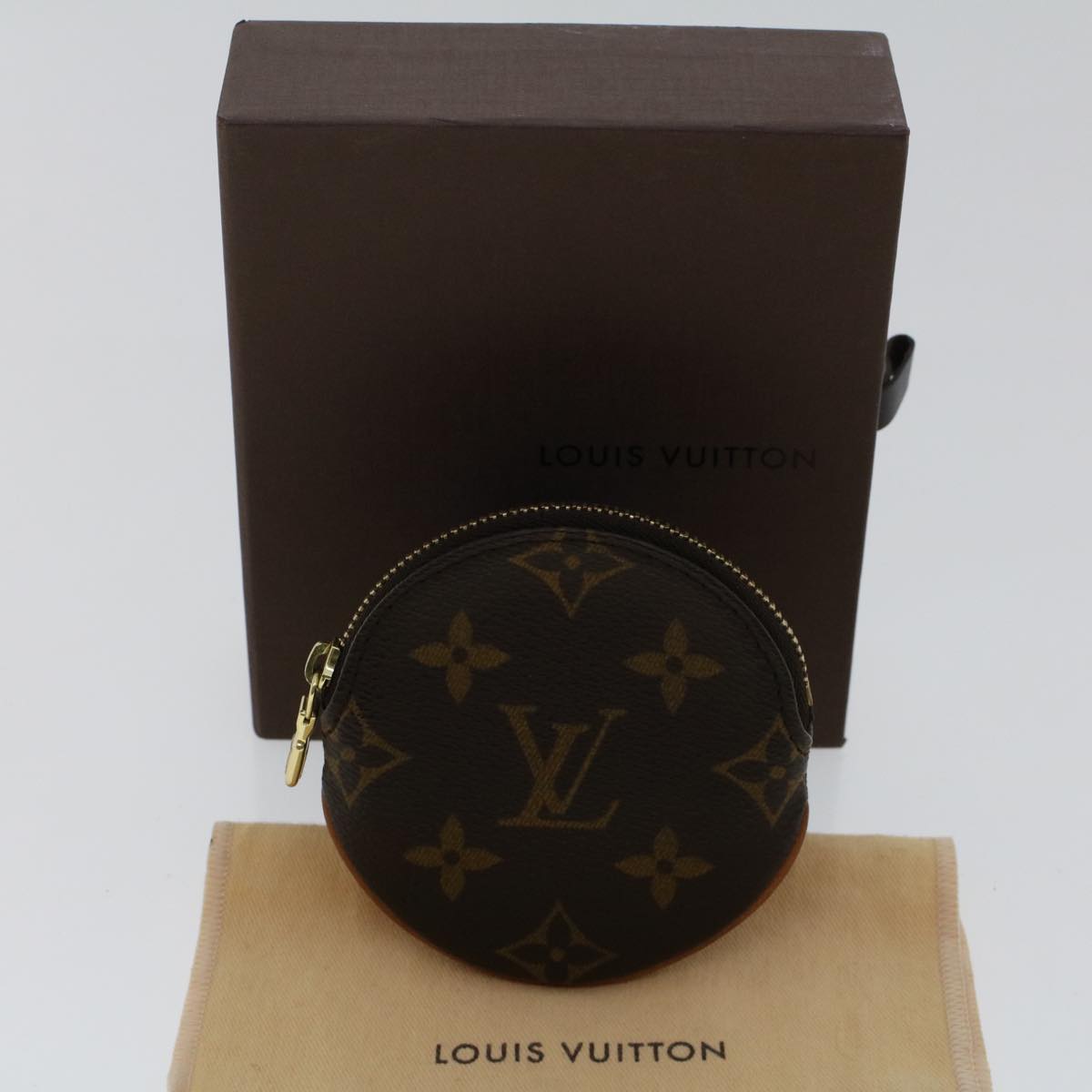 Louis Vuitton Monogram Porte Monnaie Rond Coin Purse M61926 Lv Auth 48497