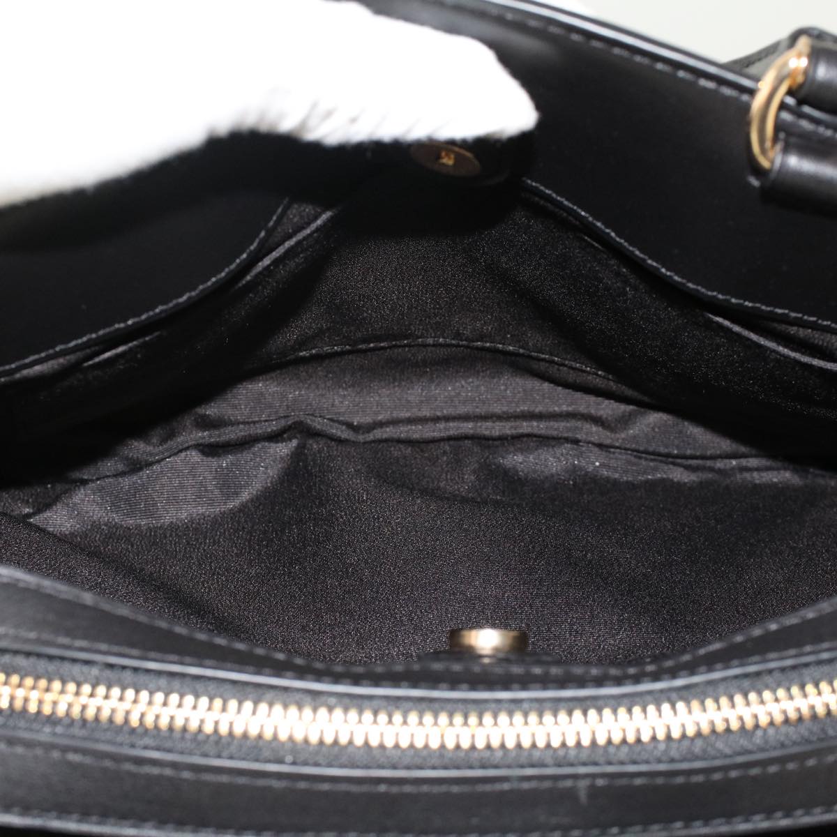 Coach Signature Hand Bag Canvas Pvc Leather 2way Beige Auth 49385